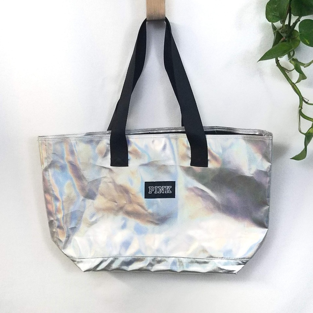 **SOLD** PINK Silver Iridescent Sheen Tote